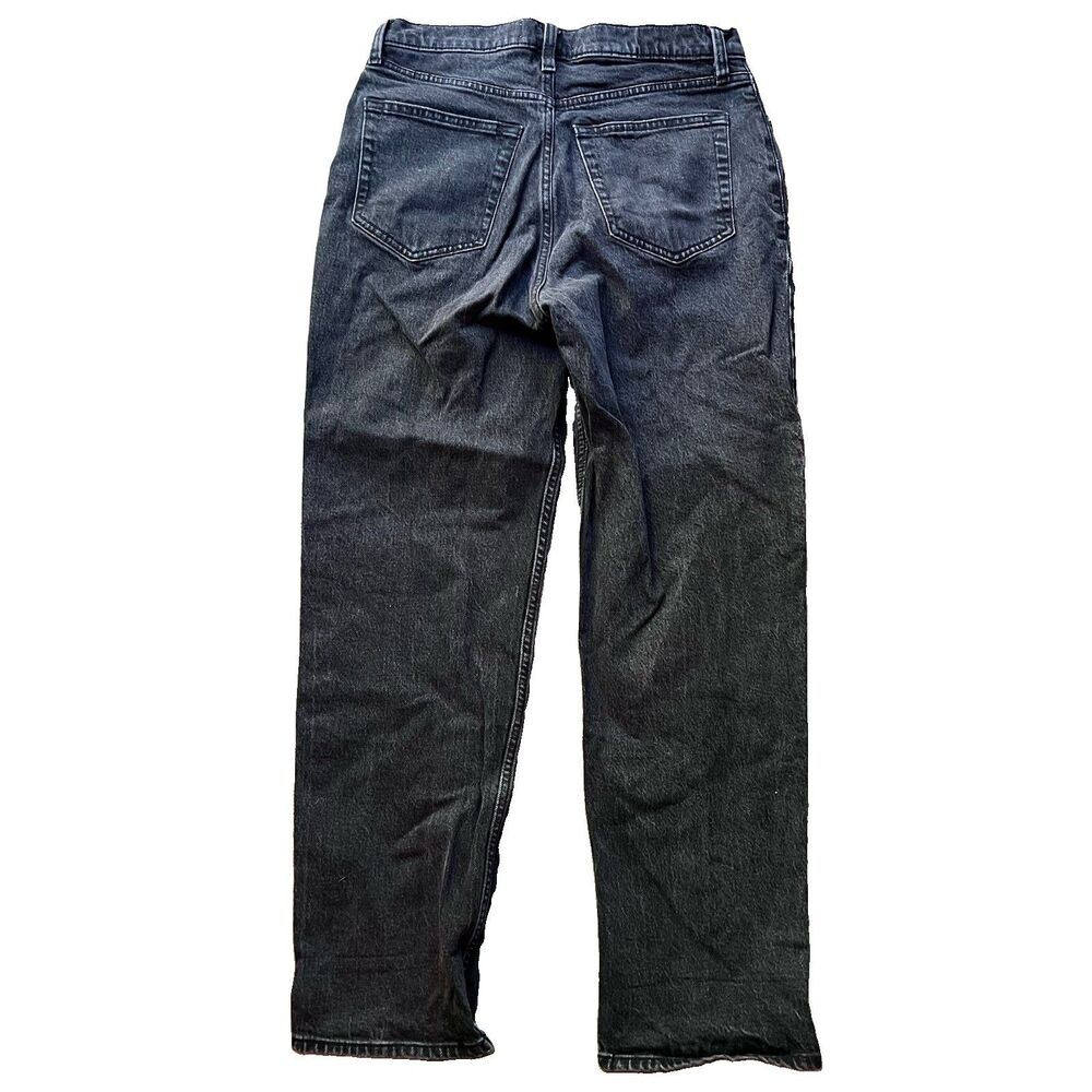 Abercrombie & Fitch The Dad High Rise Black Denim Jeans Button Fly Women's 8 - Picture 5 of 9